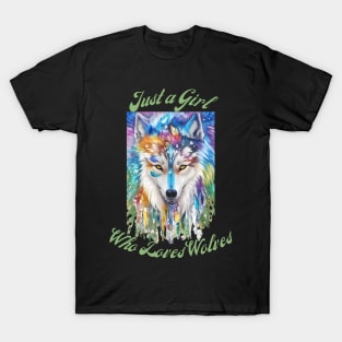 Just A Girl Who Loves Wolves T-Shirt